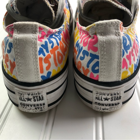 Converse Chuck Taylors Women’s My Story Low Platform Sneakers Sz 9 - Picture 10 of 11